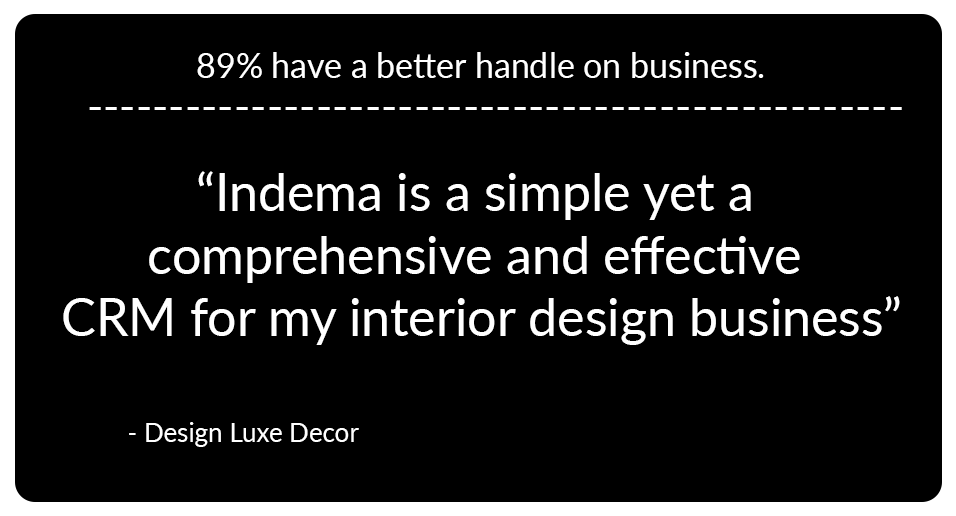 review1 } | indema, premier software for successful interior designers